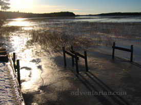 Singush Lake frozen